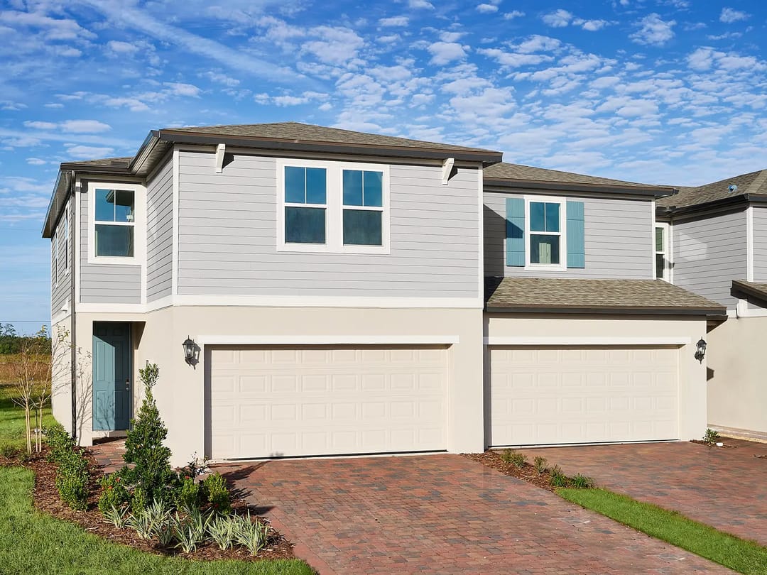 The Meadow at Crossprairie — Exterior 2 of townhome model at The Meadow at Crossprairie