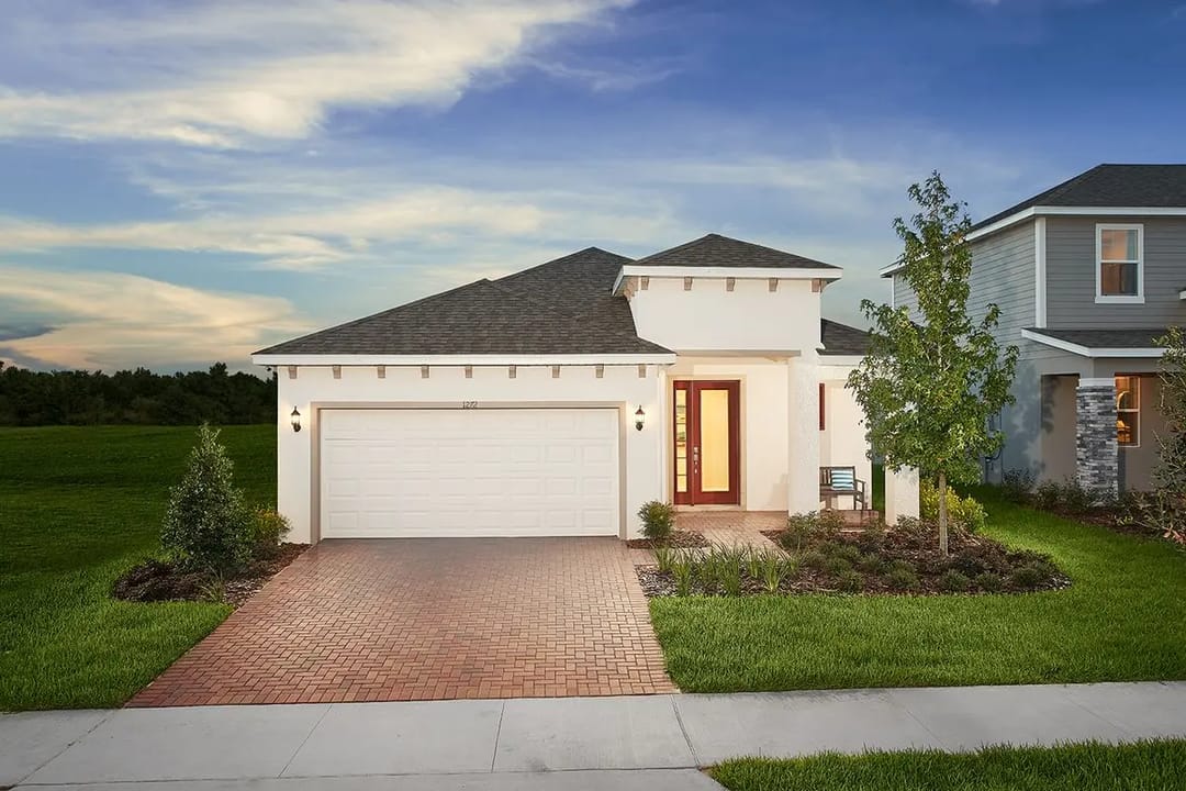 Summerbrooke — Single-story white stucco home