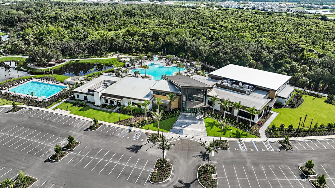 Westview — Aerial of The Hub amenity campus