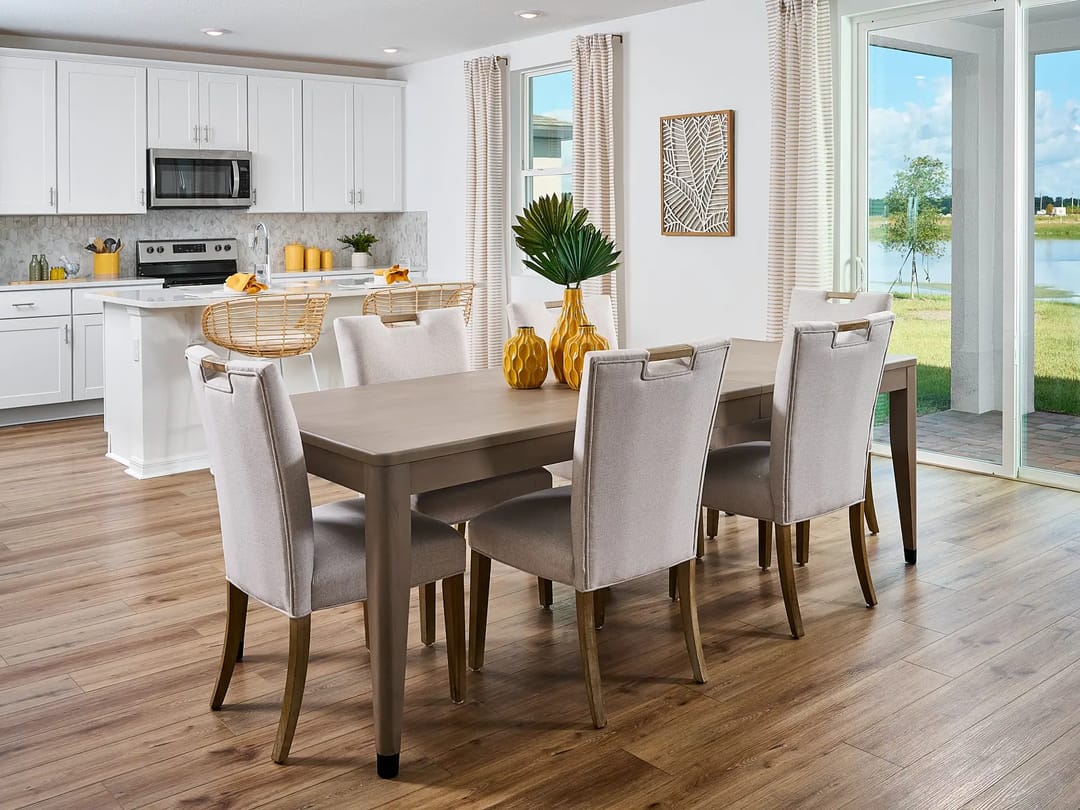 The Meadow at Crossprairie — Dining room in the Primrose plan modeled at The Meadow at Crossprairie
