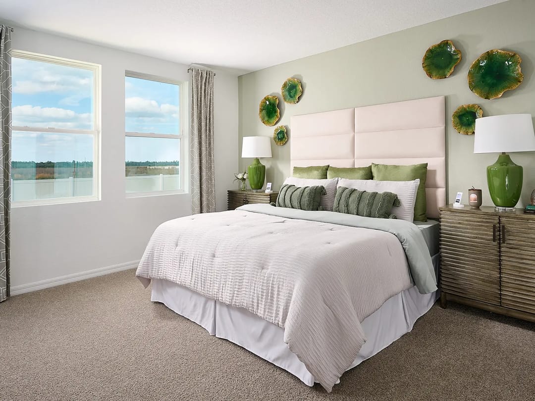 Lake Deer Estates — Primary bedroom in Acadia floorplan modeled at Lake Deer Estates