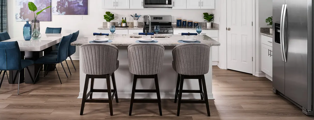 The Reserve at Twin Lakes — Kitchen in Hibiscus floorplan modeled at The Reserve at Twin Lakes