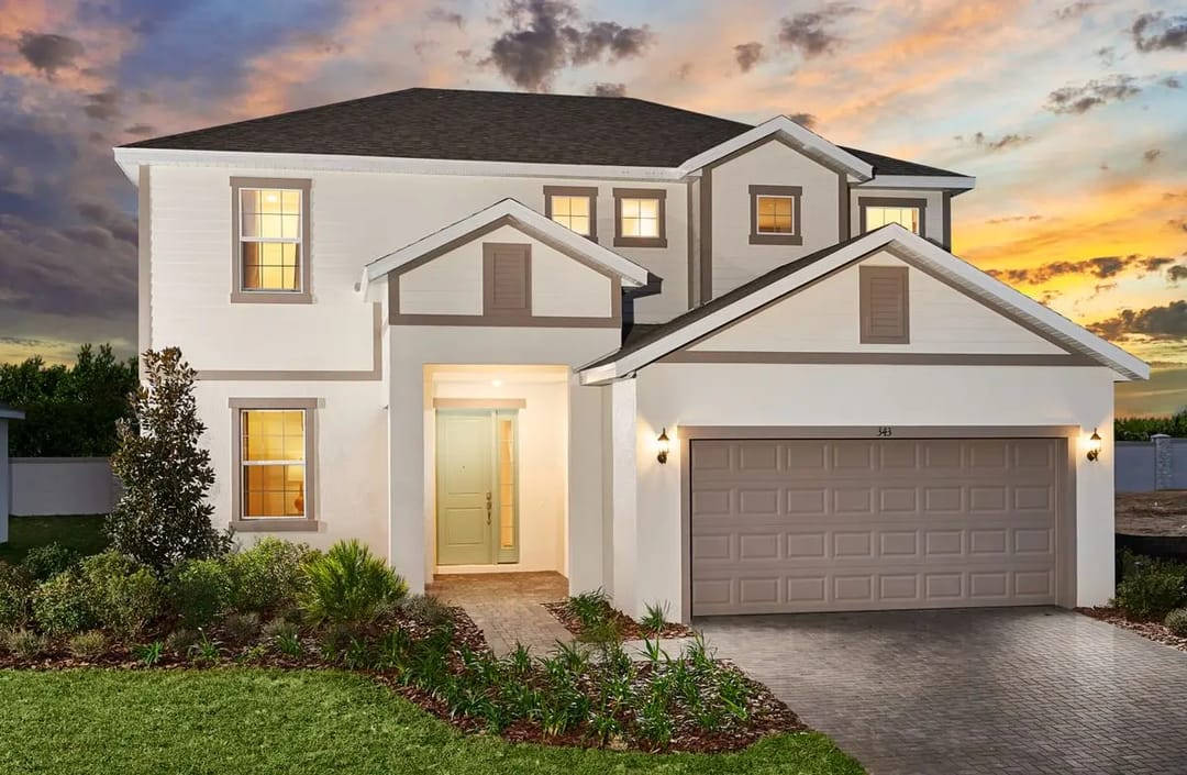 Summerbrooke — Two-story white stucco home