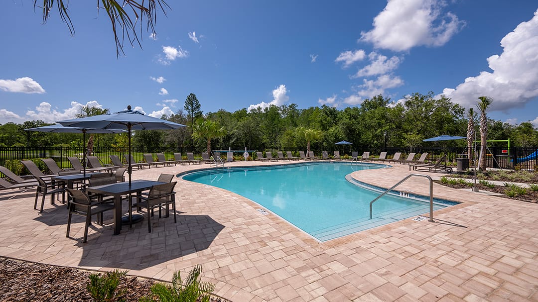 The Townhomes at Westview — Pool deck and seating