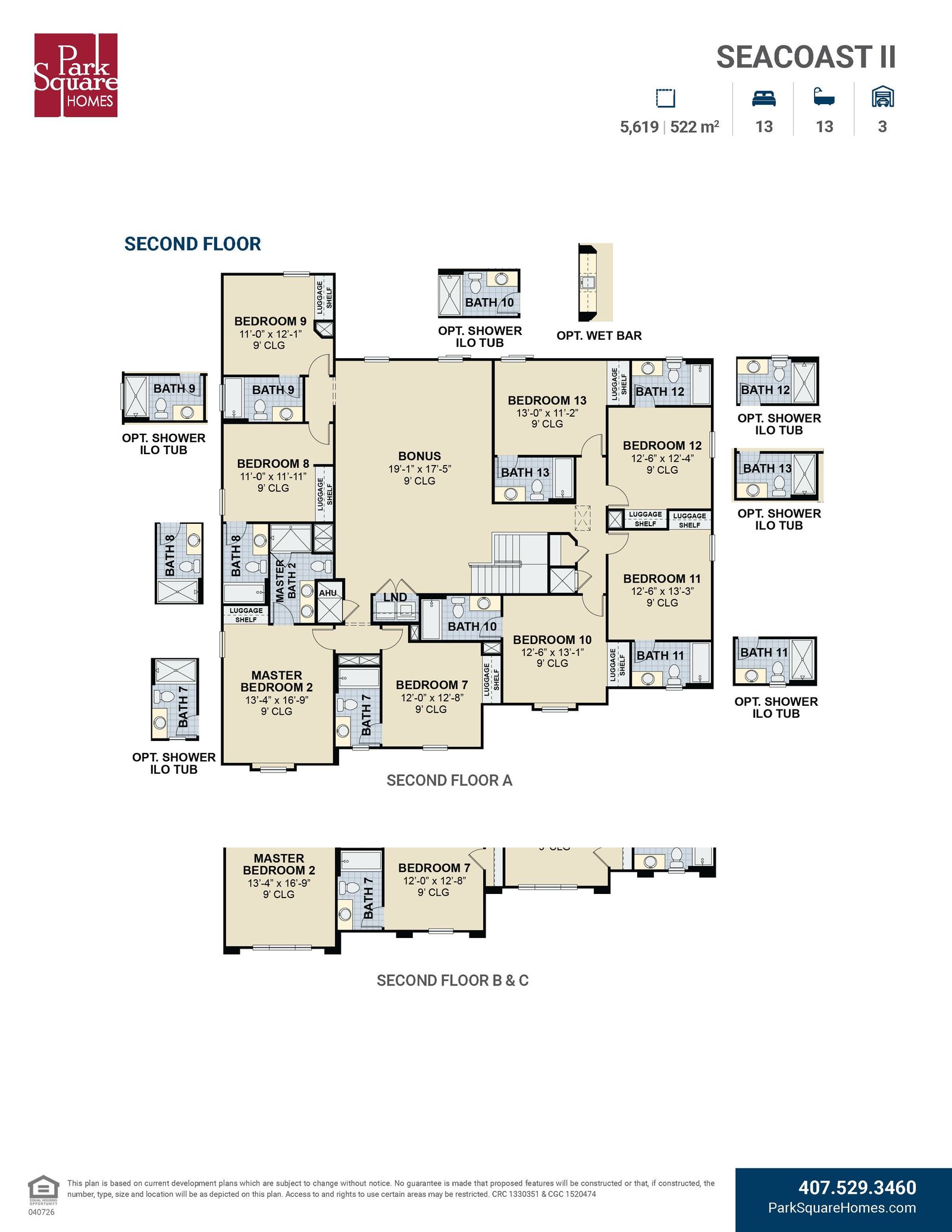 Seacoast II — planta do andar de cima