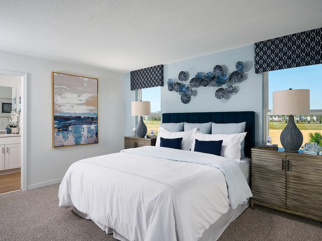 Cagan Crossings West — Primary bedroom in the Oakville model at Cagan Crossings West