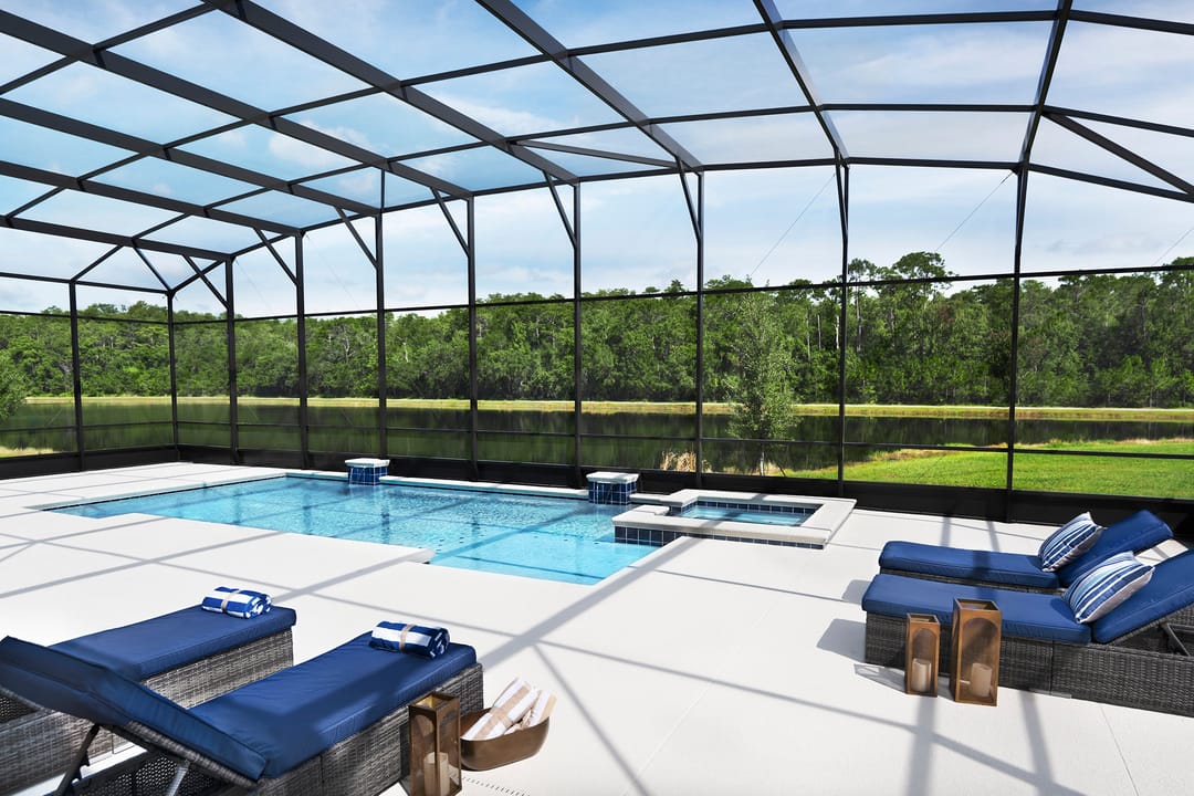 Waterfall decorado — piscina (casa pronta em outro condomínio da Park Square)