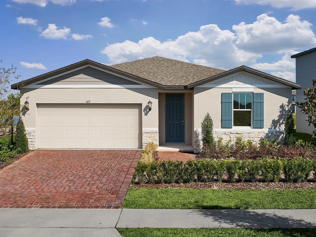 The Meadow at Crossprairie — Exterior of the Foxglove plan modeled at The Meadow at Crossprairie
