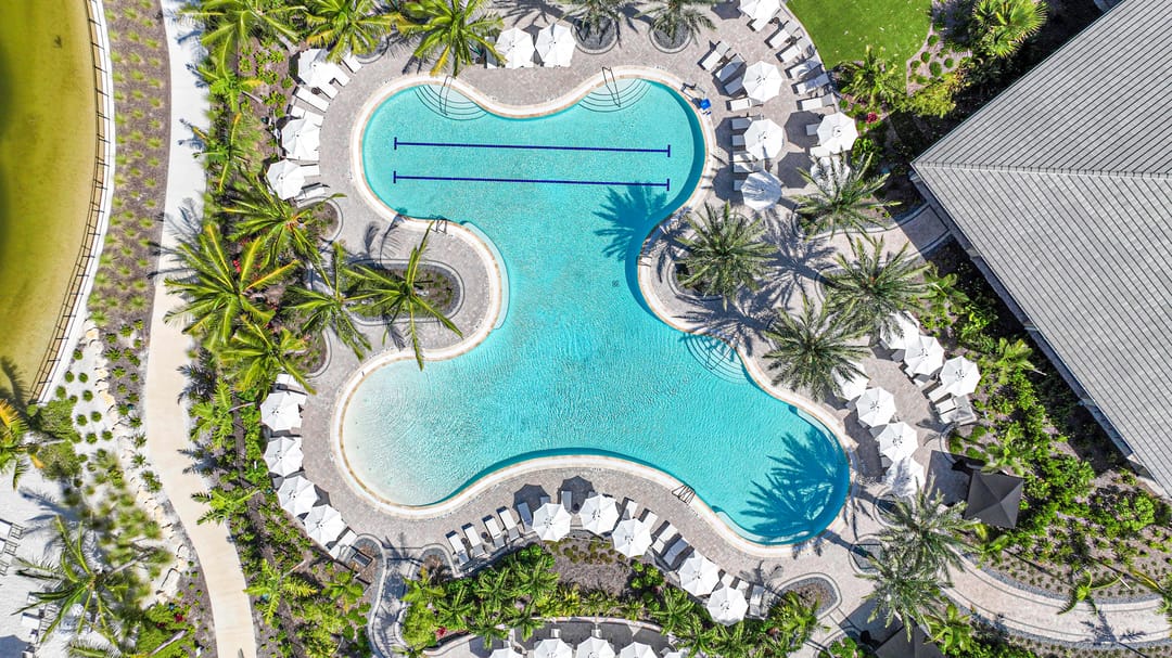 Esplanade at Westview — Aerial of resort pool and spa (planned)