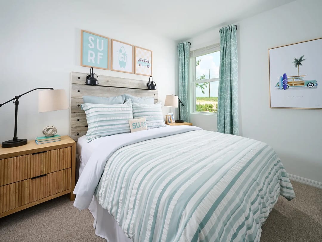 Hamilton Bluff — Bedroom in the Everglade floorplan modeled at Hamilton Bluff