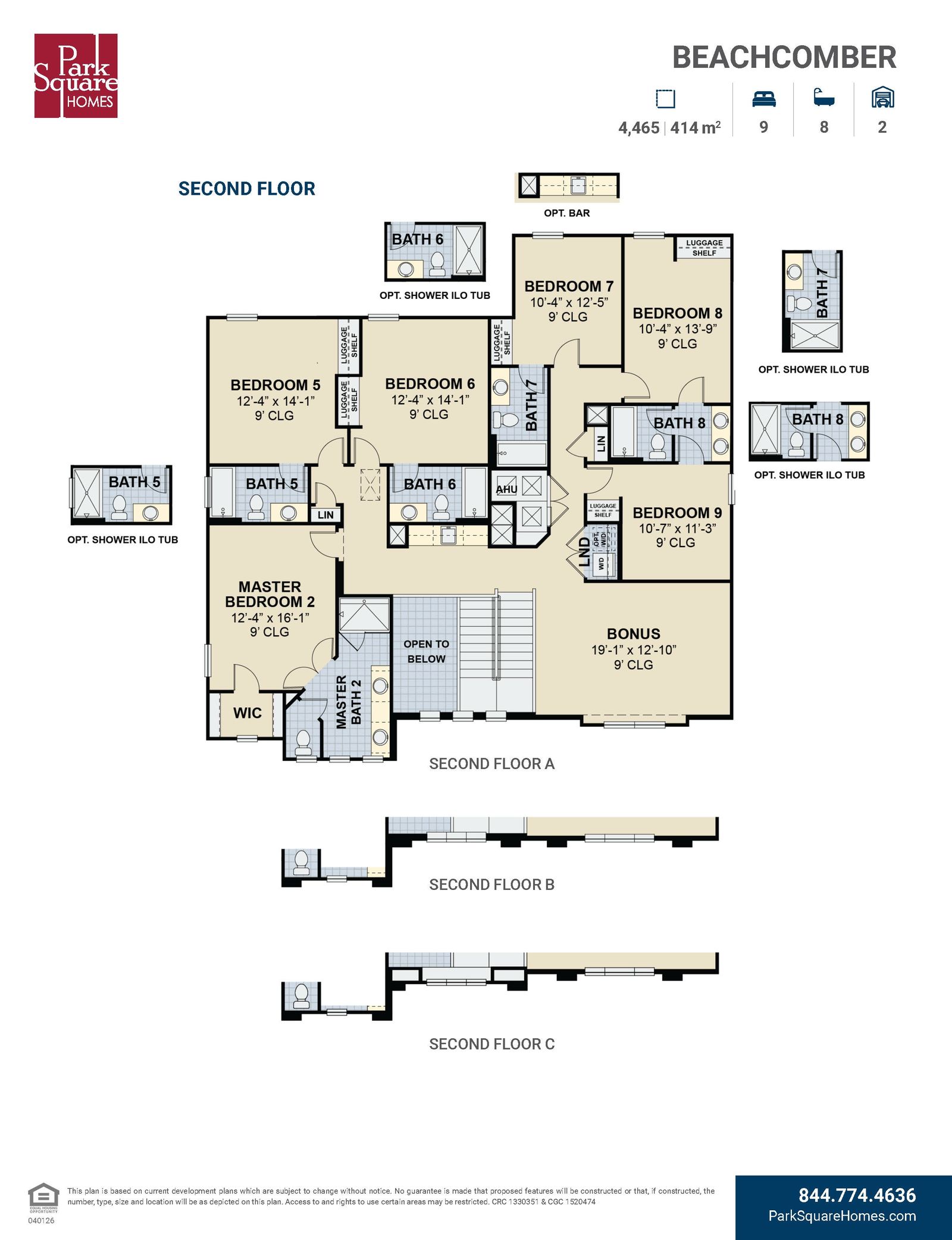 Beachcomber — planta do andar de cima