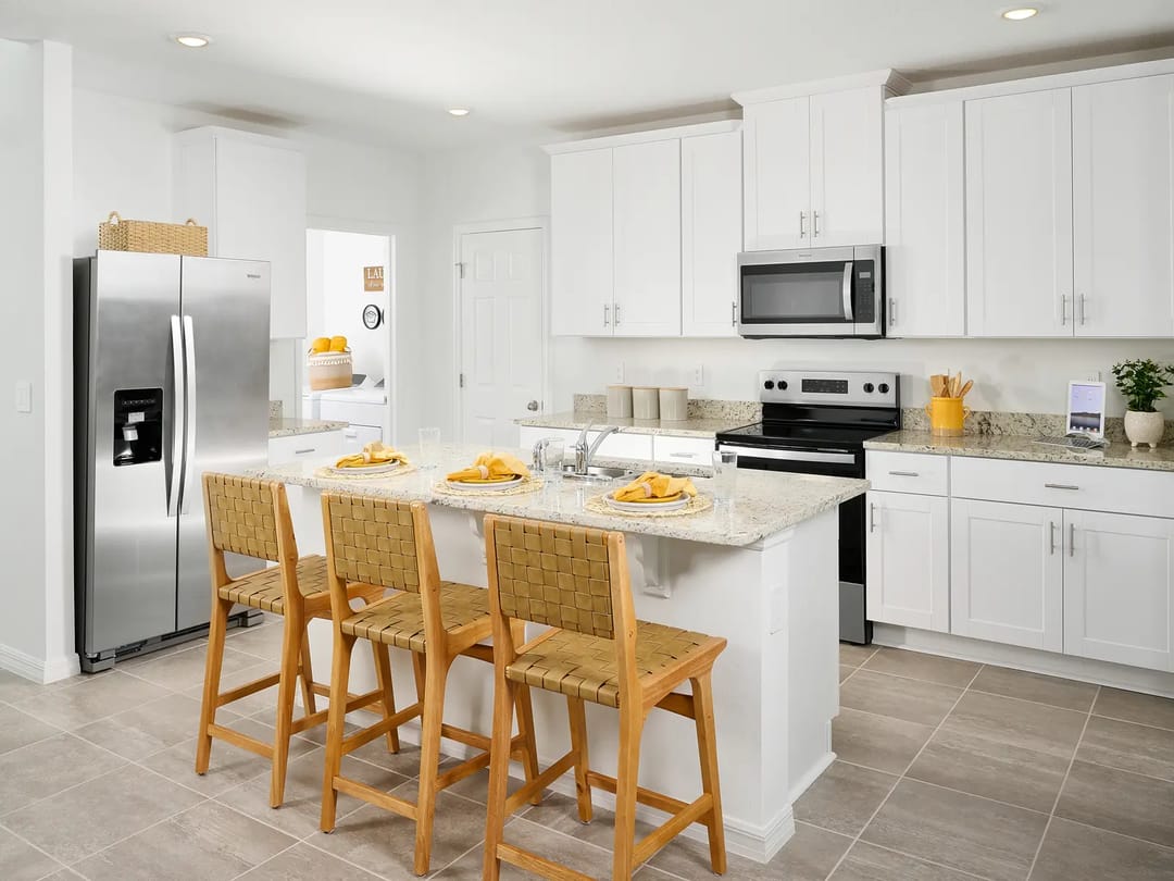 Springs at Lake Alfred — Kitchen in the Yellowstone floorplan modeled at Springs at Lake Alfred