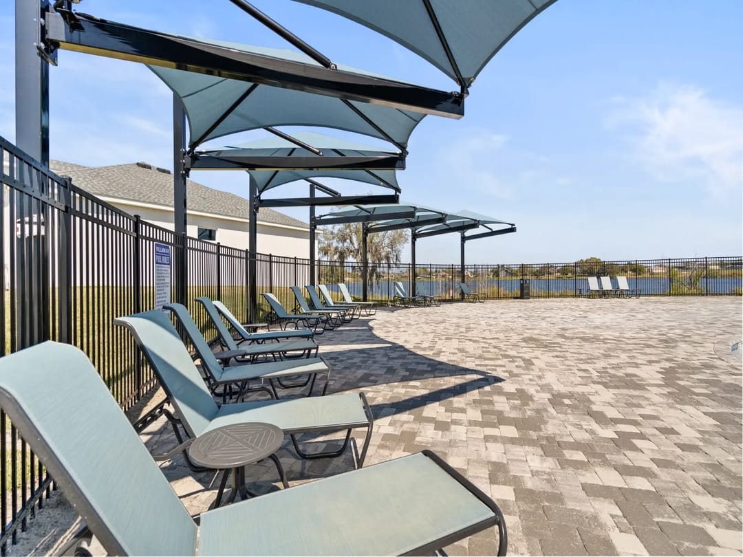 Villamar — Resort-style community pool and clubhouse at Villamar