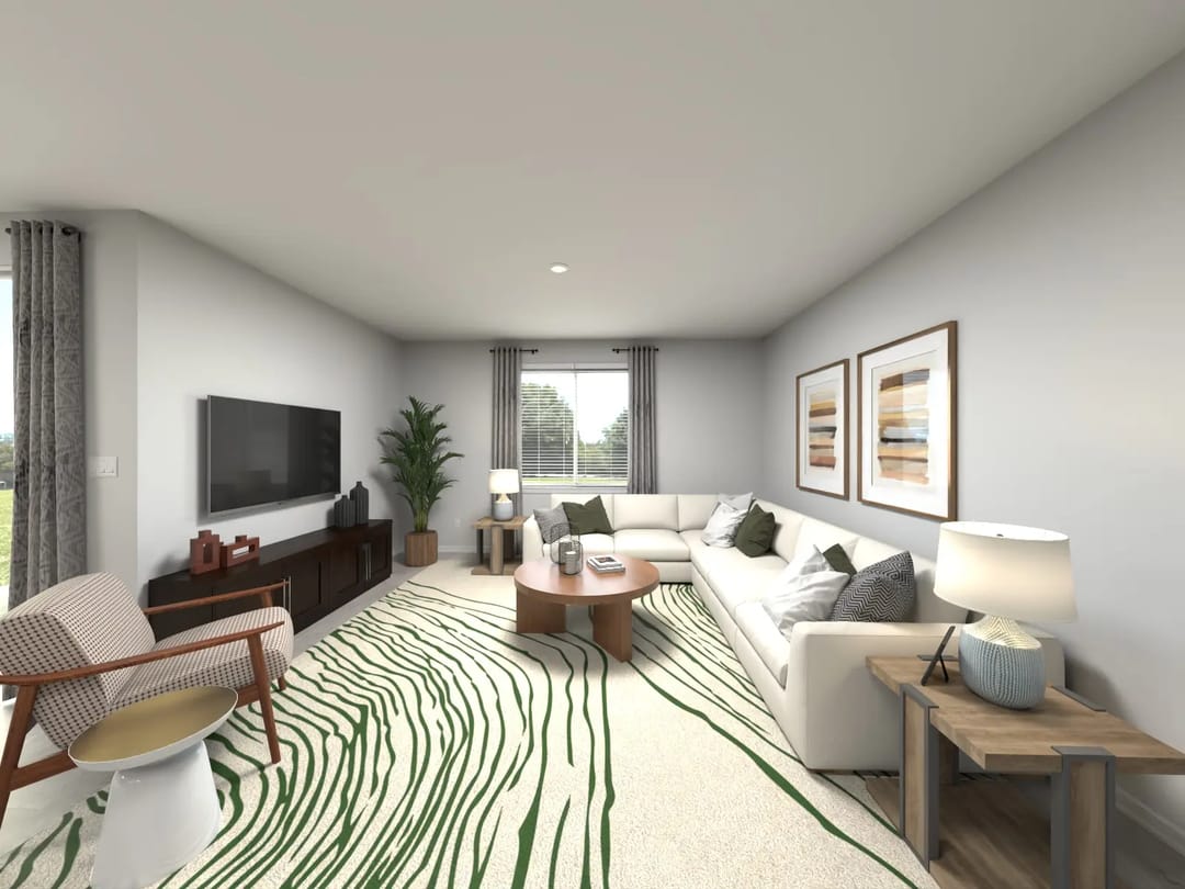 Oaks at Lake Standish — Living Room in the Walker floorplan