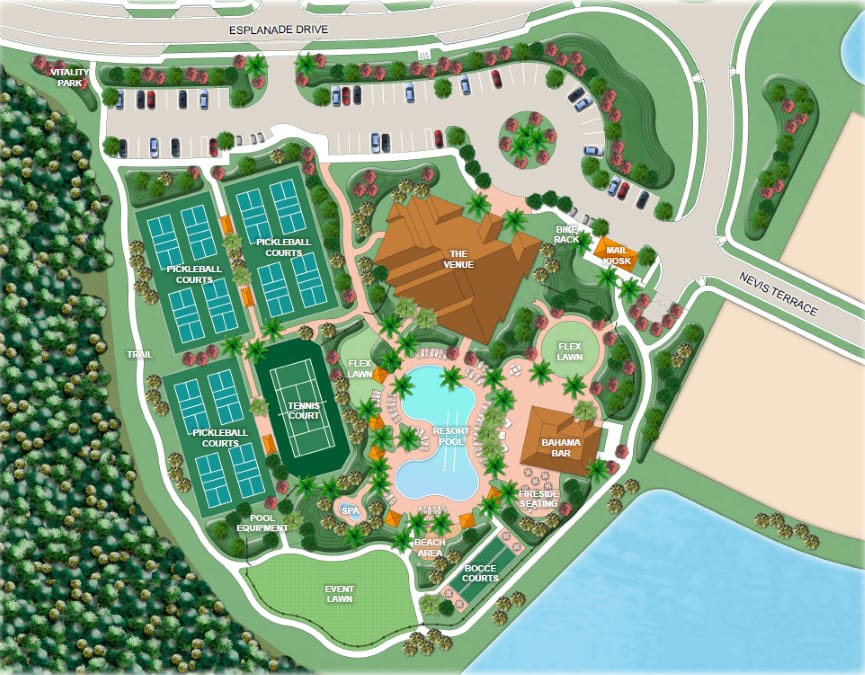 Esplanade at Westview — Planned amenity site plan