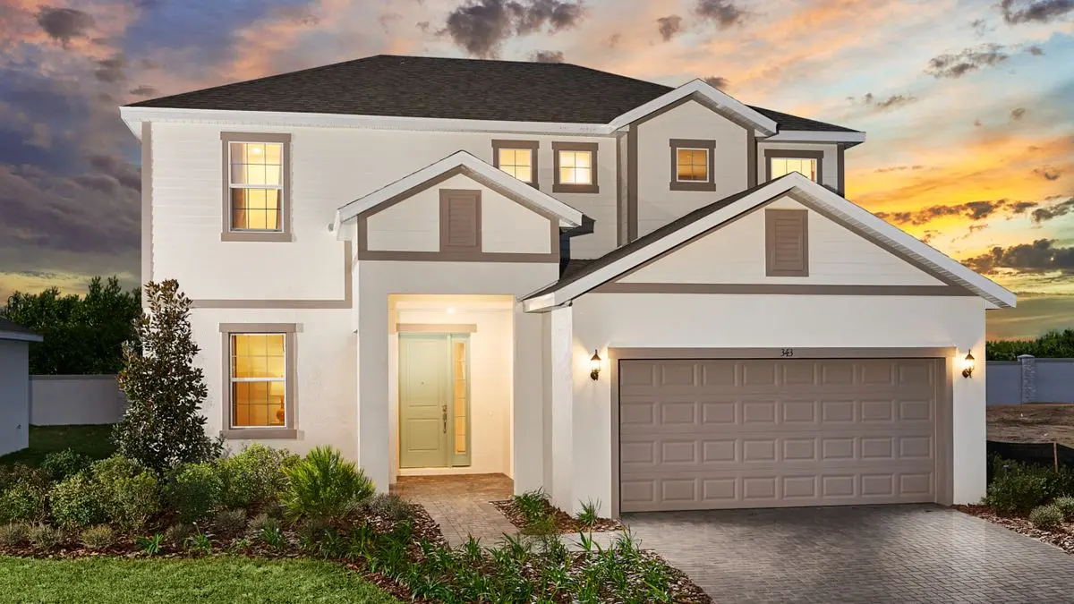 Cypress Park Estates — Two-story white stucco home