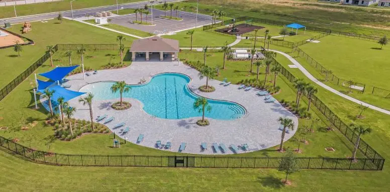 Cypress Park Estates — Aerial view of community pool