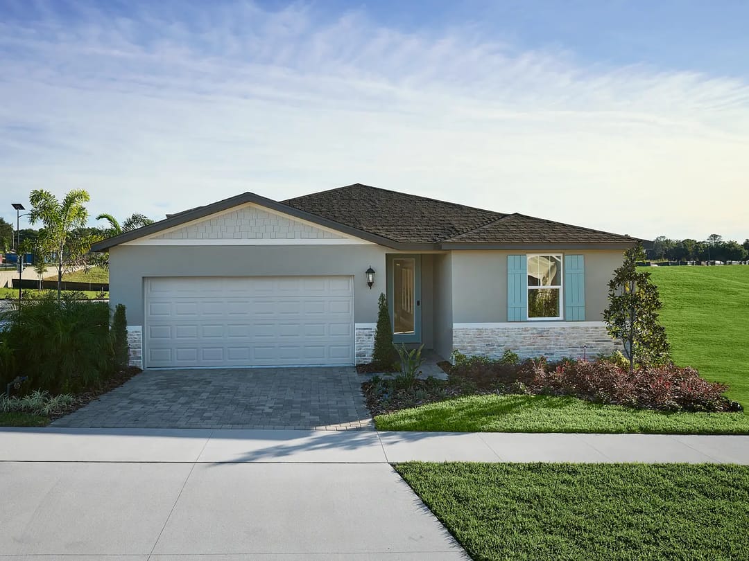 The Reserve at Hammock Oaks — Front exterior of the Hibiscus floorplan
