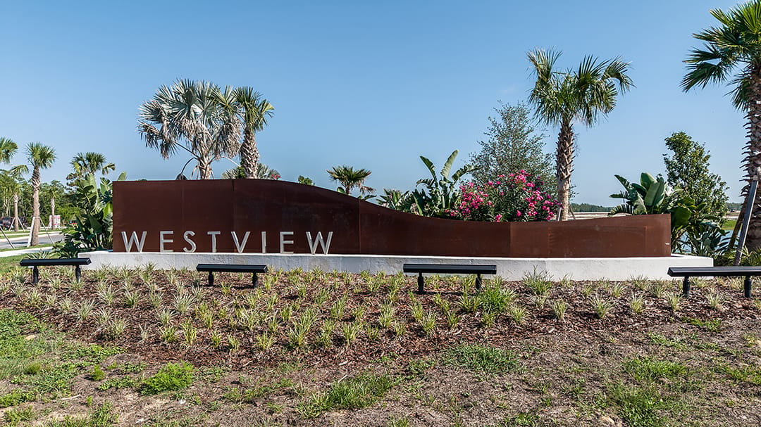 Westview — Westview entrance monument