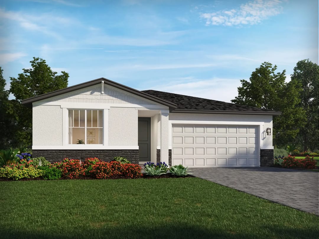 Hillside Groves — Front exterior rendering of the Hillsborough floorplan