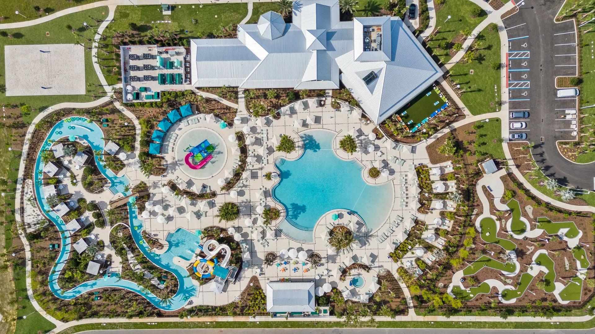 O Reef Club, o clube do Windsor Cay Resort, visto de cima